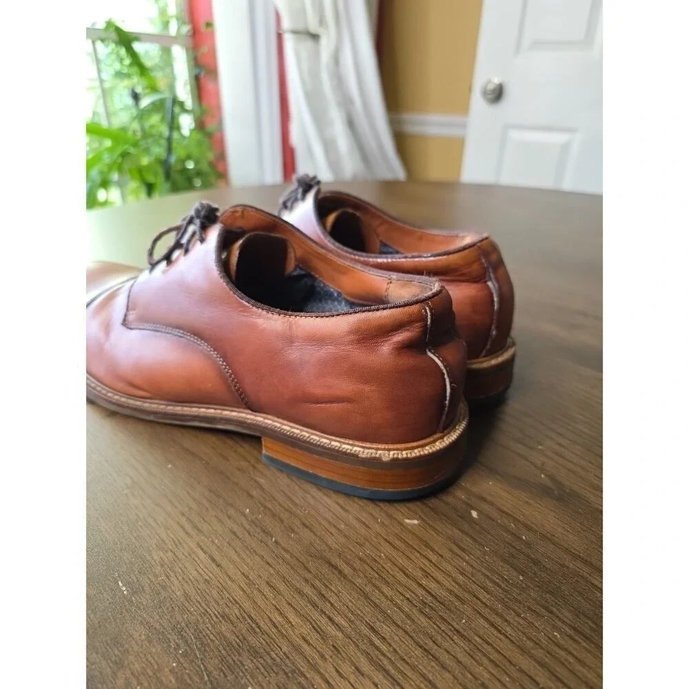 Vince Camuto Lamson‎ Cap Toe Oxford Men's Brown Leather Size 11.5 Wide NICE